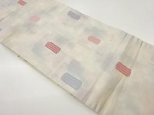 引箔抽象模様織出し名古屋帯